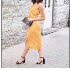 Yellow polka dot dress